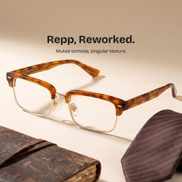 Eden Tortoise Browline Glasses0