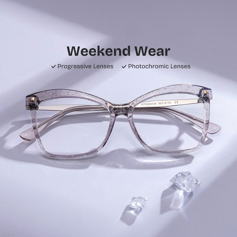 Isaebella Butterfly Gray Glasses