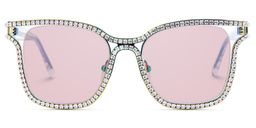Shine Square Iridescent Sunglasses0