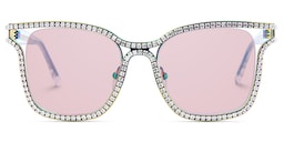 Shine Square Iridescent Sunglasses0
