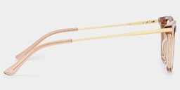 Selena Rectangle Beige Glasses4