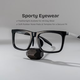 Ease Rectangle Black Glasses2