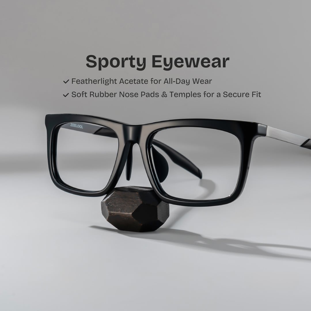 Ease Rectangle Black Glasses2
