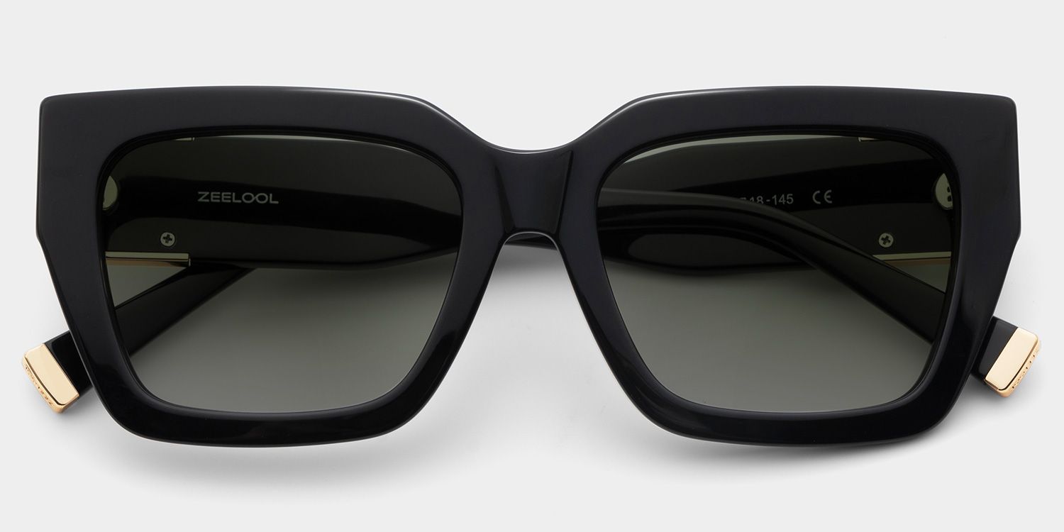 The Eye ブラックメタル　BLACKL Wendell Cateye Black Sunglasses | Zeelool Glasses