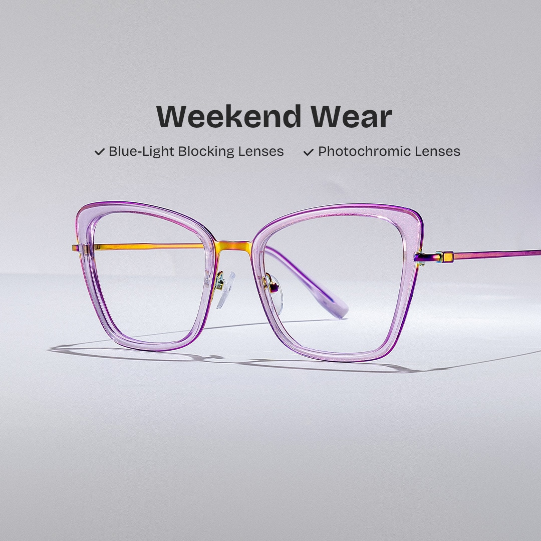 Rosalie Butterfly Purple Color Frame Glasses for Women | Zeelool0