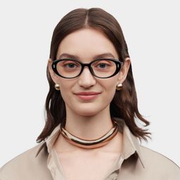 Blaire Oval Black Glasses0