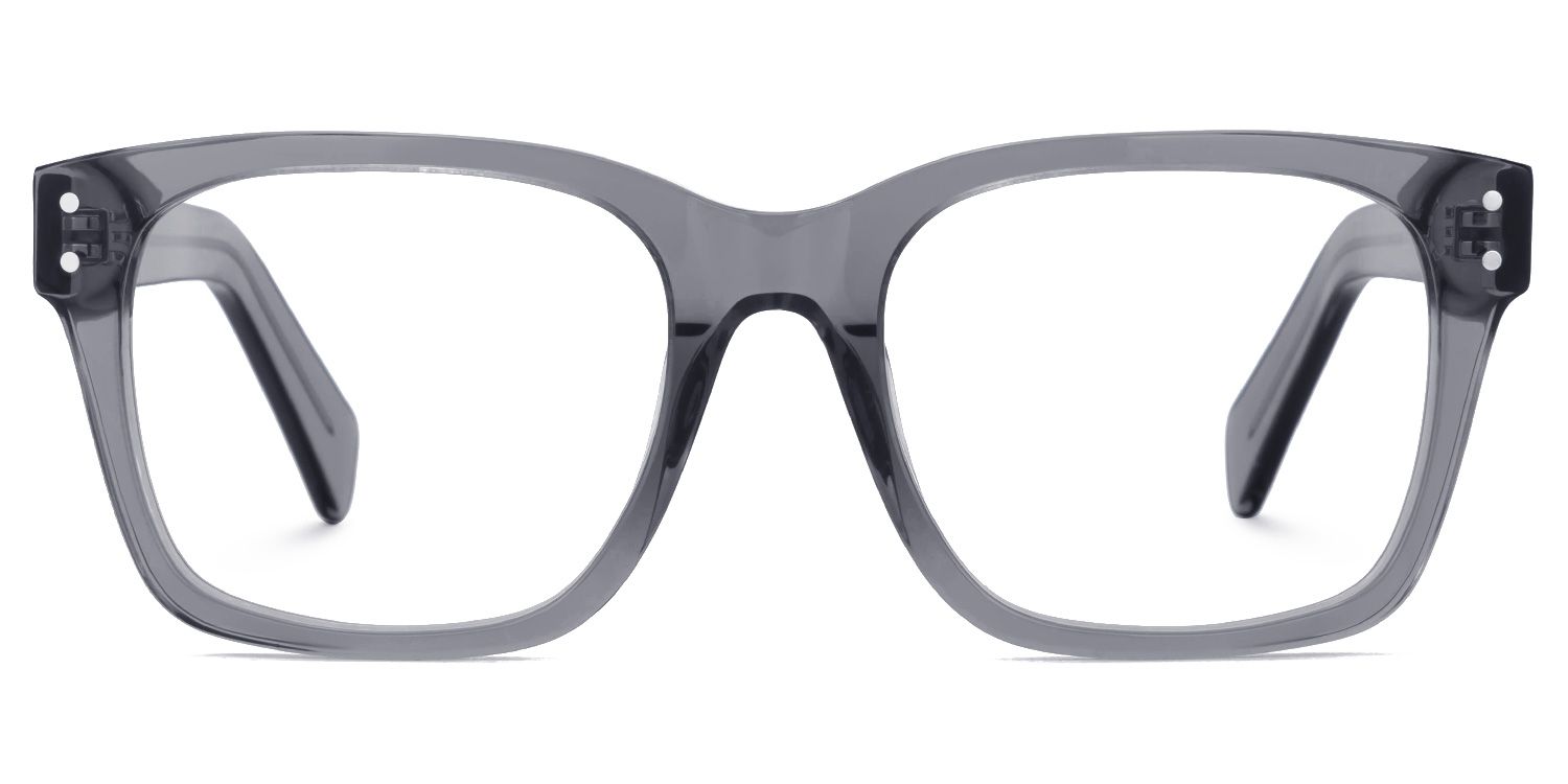 Fussell Square Gray Full-Frame Glasses | Zeelool0