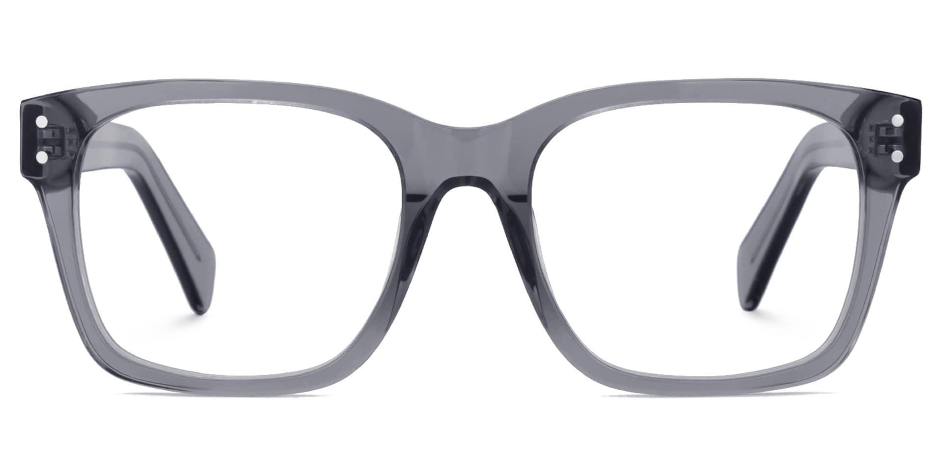Fussell Square Gray Full-Frame Glasses | Zeelool0