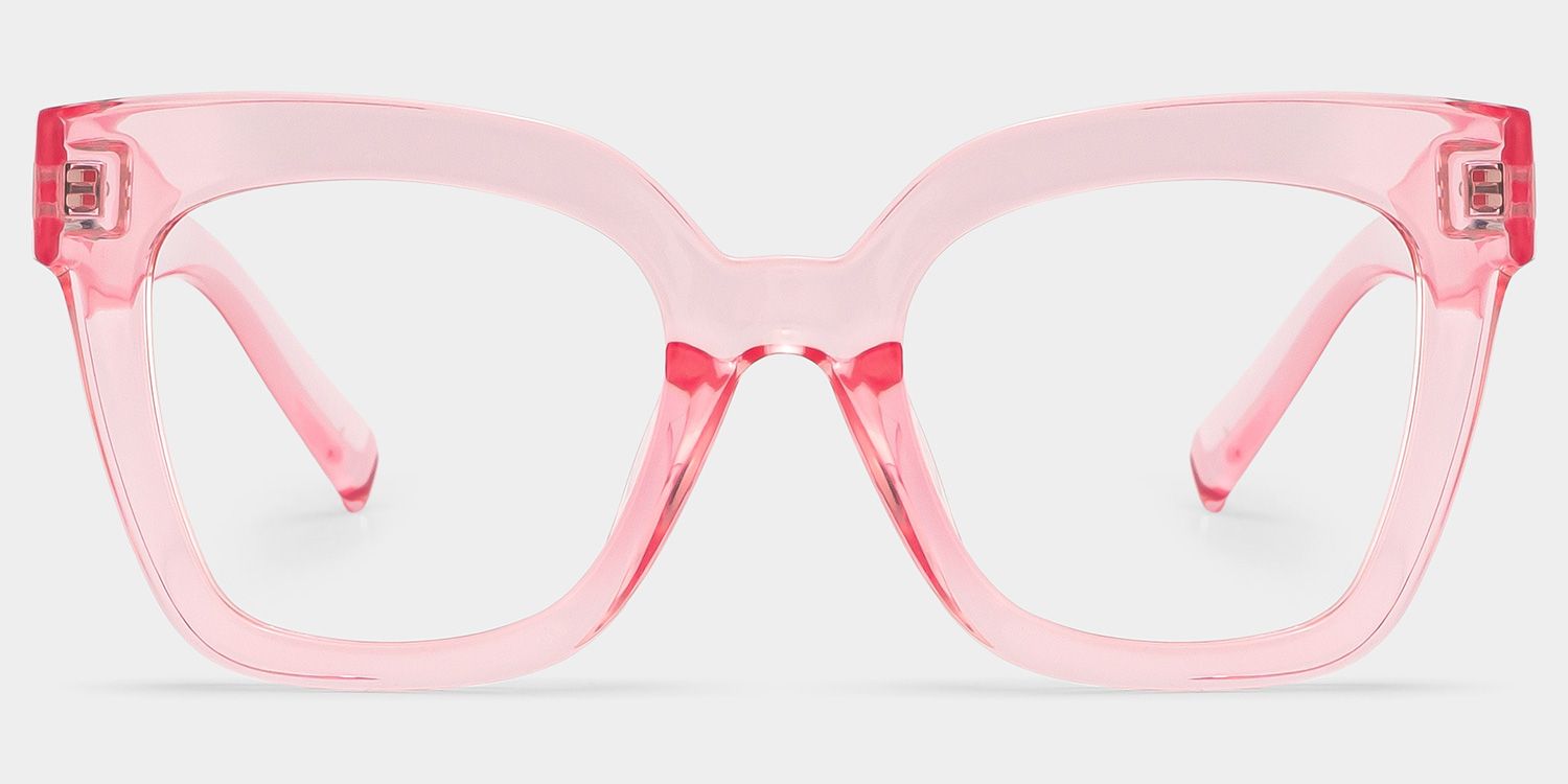Malcolm Pink Translucent Glasses with Square Frames