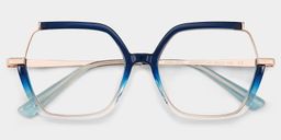 Alexia Blue Square Glasses2
