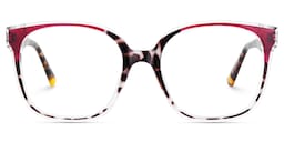 Siner Square Red Tortoise Glasses2