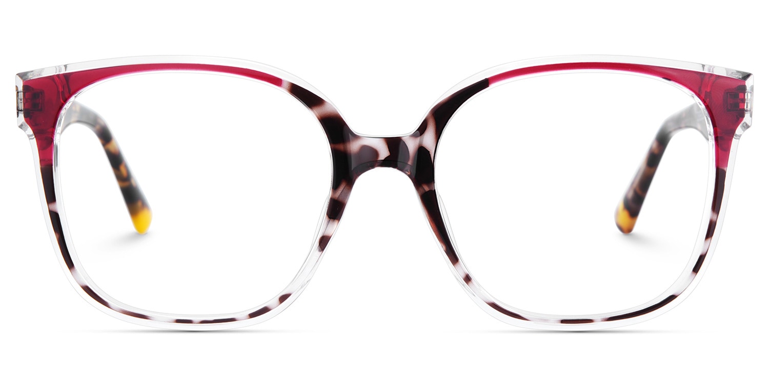 Siner Square Red Tortoise Glasses