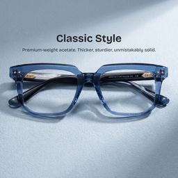 Michael Square Blue Glasses0