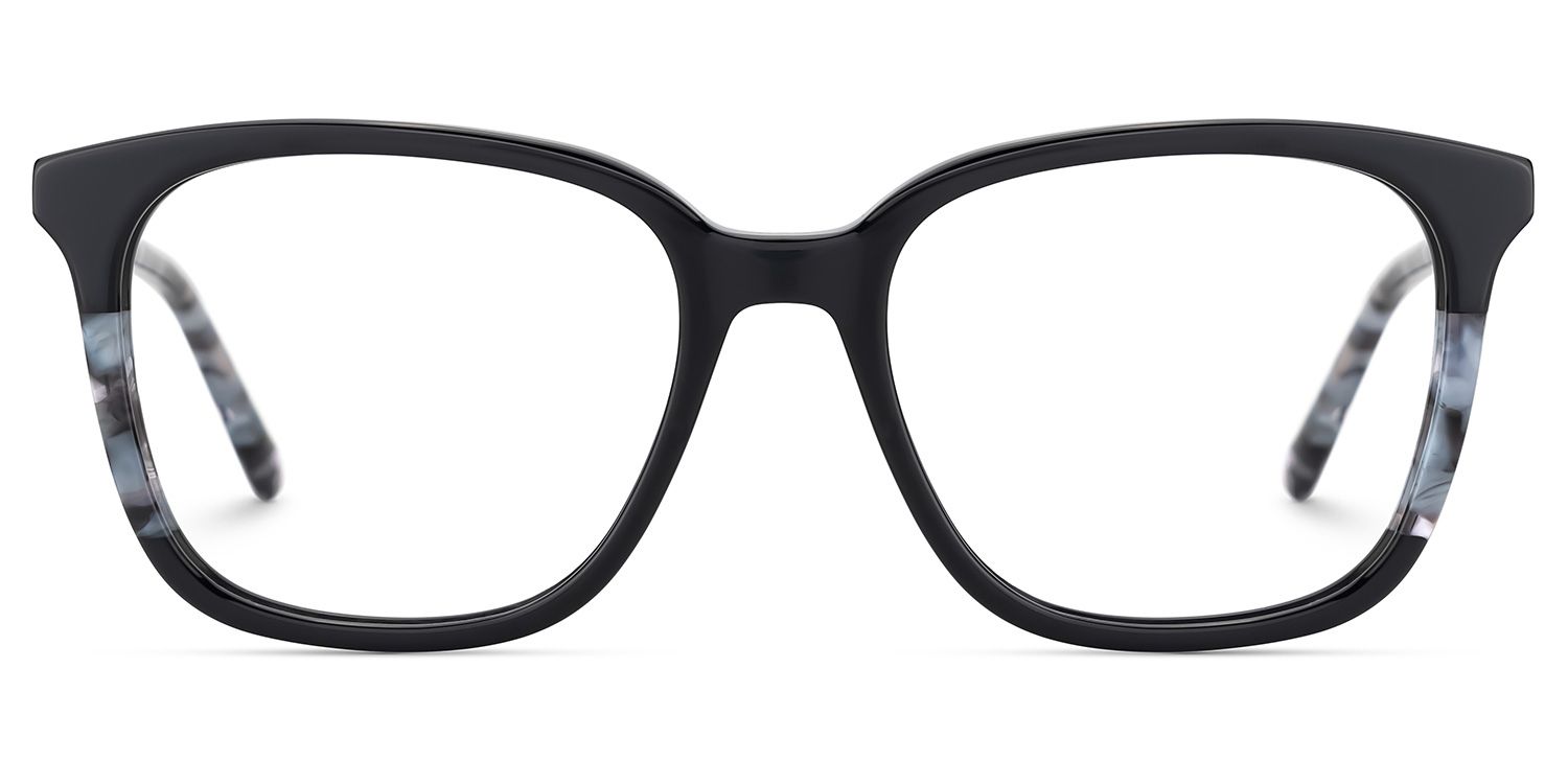 Finnley Acetate Black Frame Glasses with Square Shape | Zeelool1