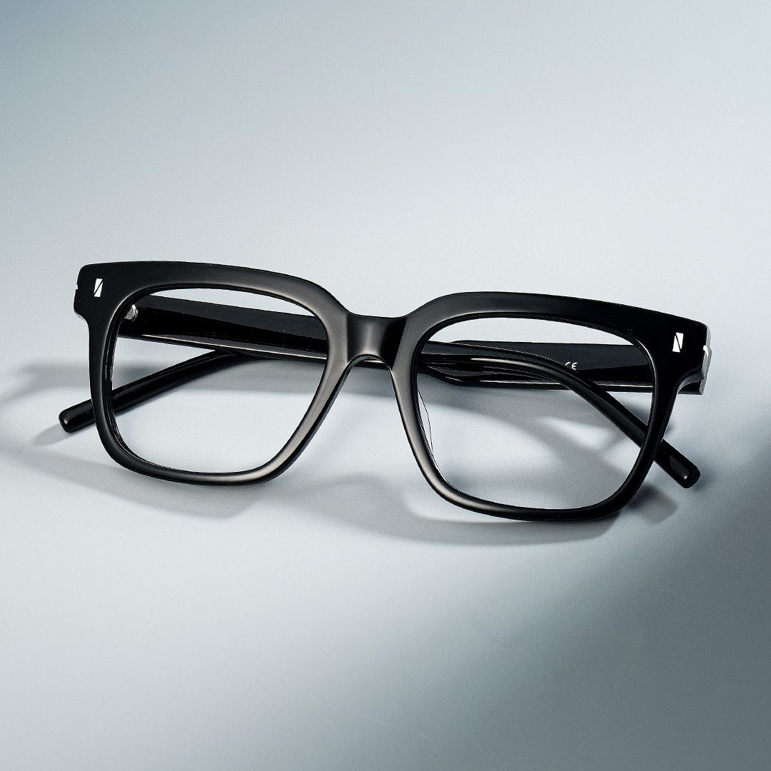 Rectangle Black Eyeglasses For Men0