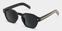 Leilani Rectangle Black Polarized Sunglasses2