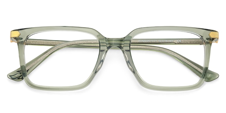 Goveo Rectangle Green Glasses