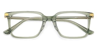 Goveo Rectangle Green Glasses1