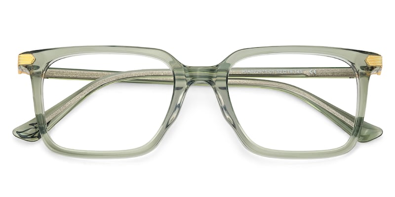 Goveo Rectangle Green Glasses