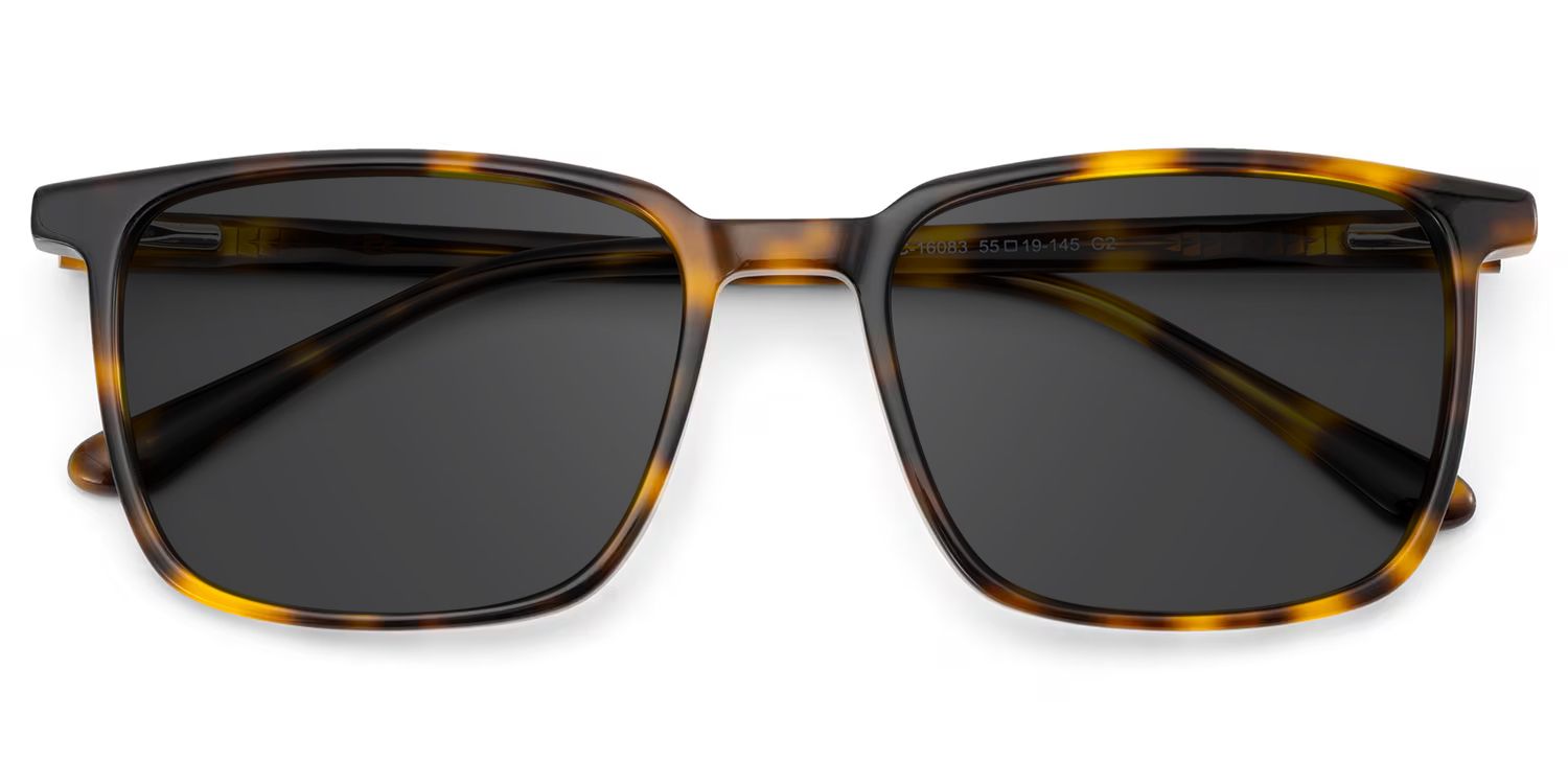 レオ Rectangle Tortoise Eyeglasses- Aidan Acetate Frame Glasses