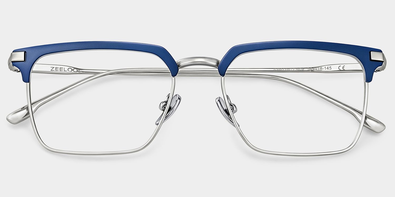 Addison Blue Browline Eyeglasses in Classic Style | ZEELOOL1