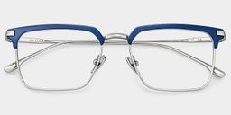 Addison Blue Browline Glasses1