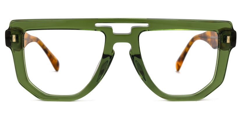 Montanez Aviator Green Glasses