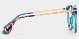 Quentina Blue Round Glasses3