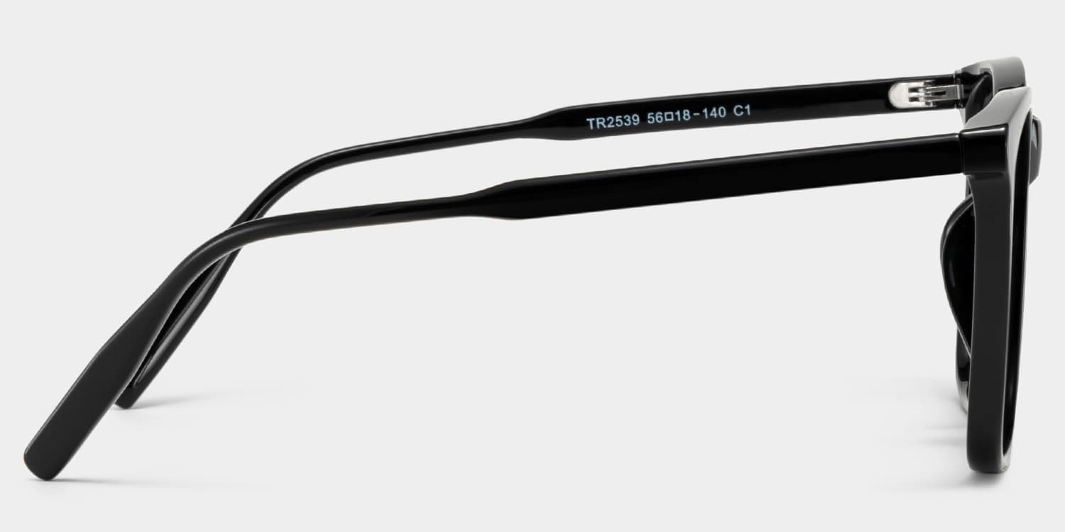 Malika Square Black Polarized Sunglasses4