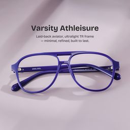 Luna Blue Aviator Glasses0