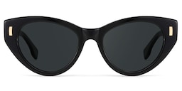 Azura Black Cat Eye Polarized Sunglasses0