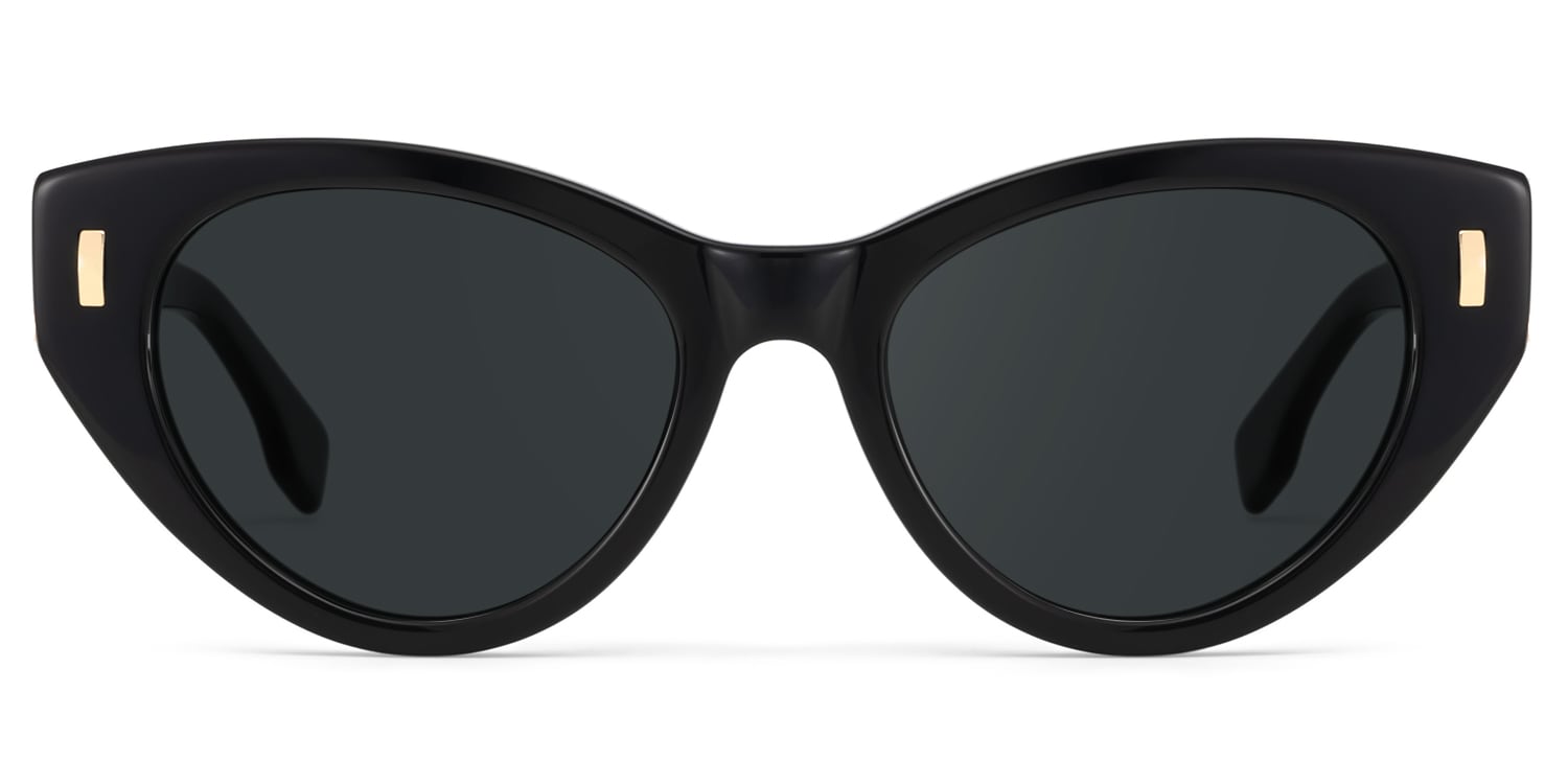Azura Black Cat Eye Polarized Sunglasses
