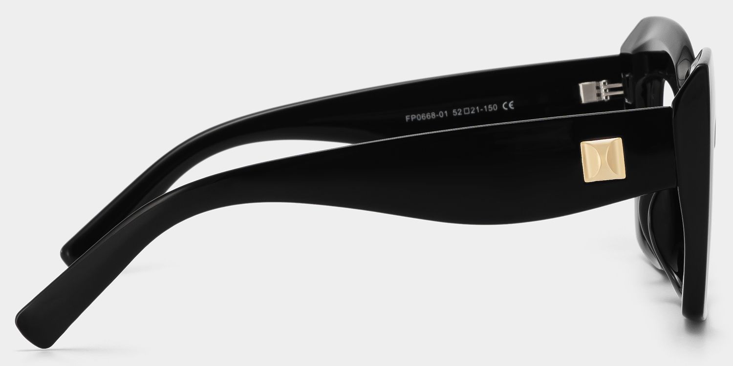 Alberta Cat Eye Black Oversized Thick Frame Glasses