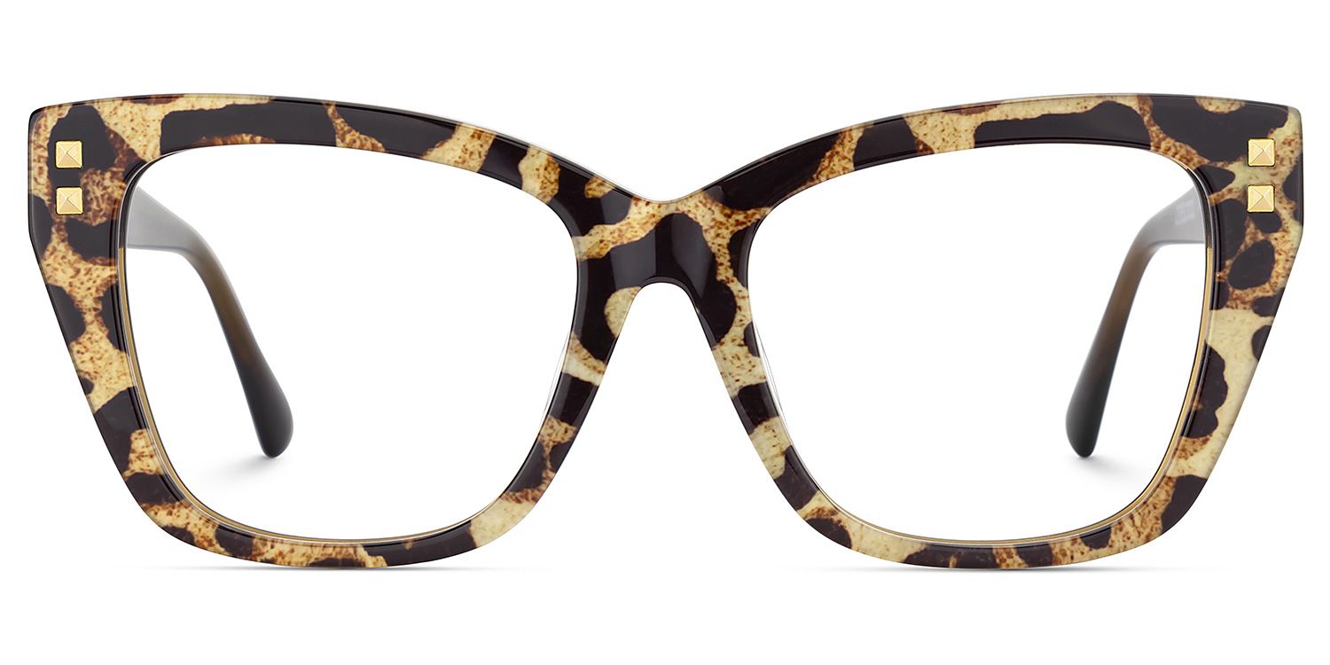 Tessia Leopard Square Glasses Women's Glasses | Zeelool2