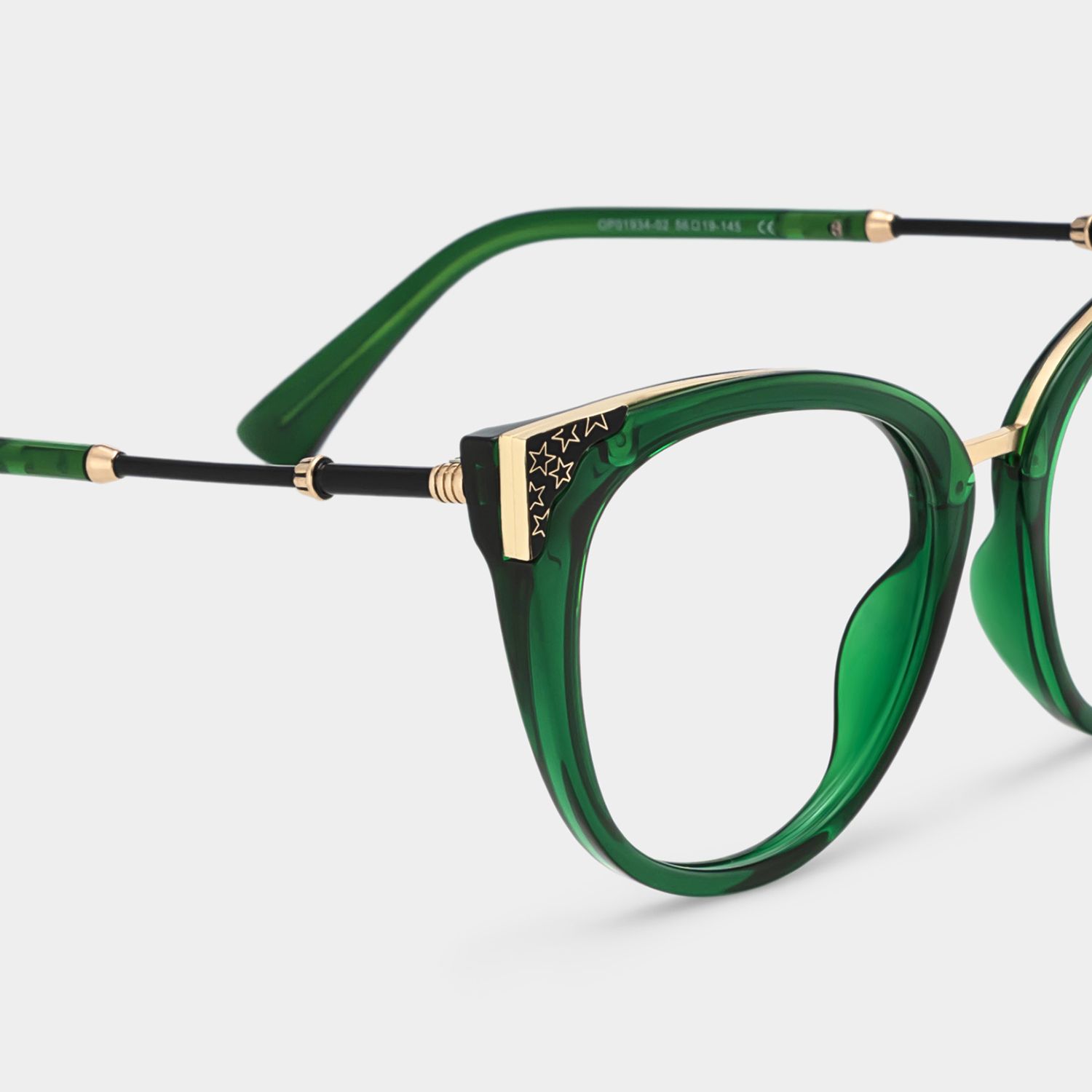Dalton Cat Eye Dark Green Frame Glasses | Zeelool