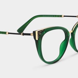 Dalton Cat Eye Dark Green Glasses4
