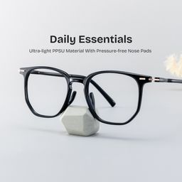 Isla Geometric Black Glasses0