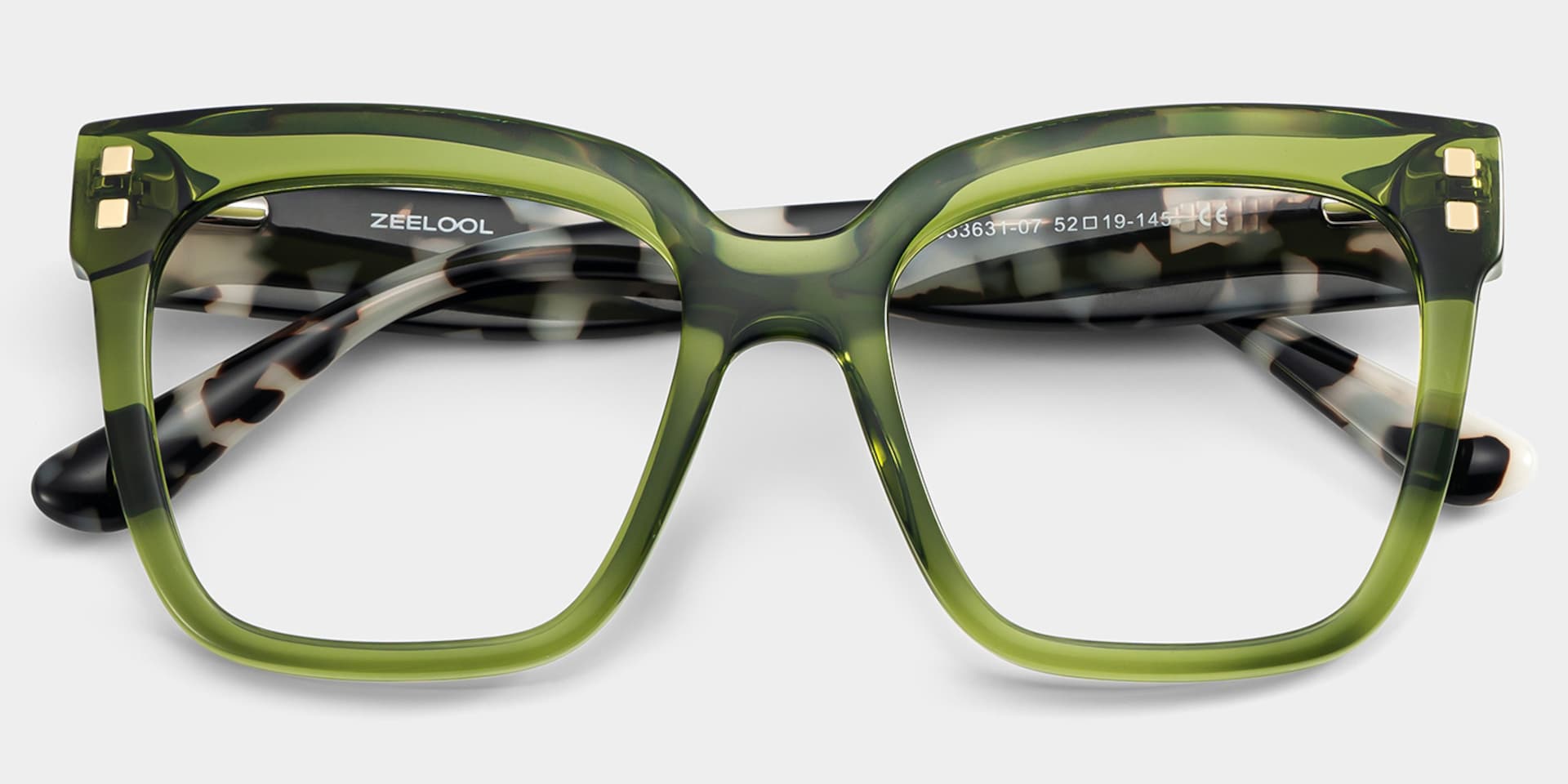 Minguela green square frame glasses Online | ZEELOOL2
