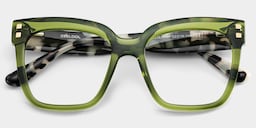 Minguela Square Green Glasses2