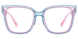 Dacarine Square Pink Blue Glasses1