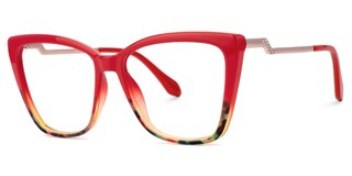 Awilda Cateye Red Glasses1