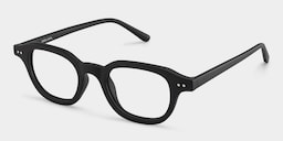 Amber Square Black Glasses3