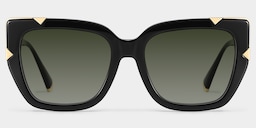 Refined black cat-eyes with a timeless elegance.1