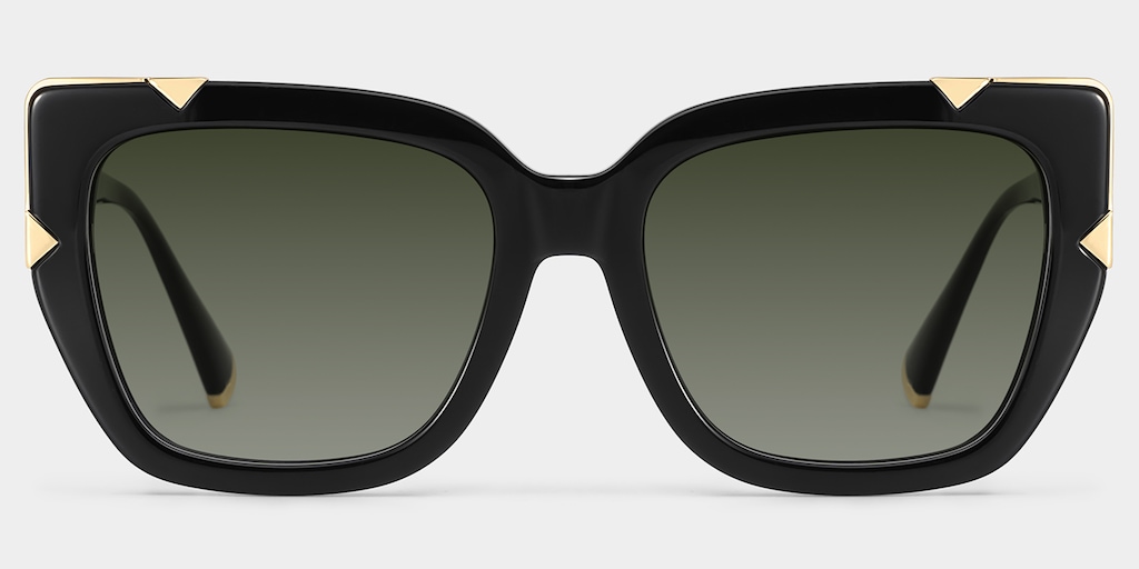 Refined black cat-eyes with a timeless elegance.