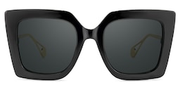 Qatar Square Black Glasses0
