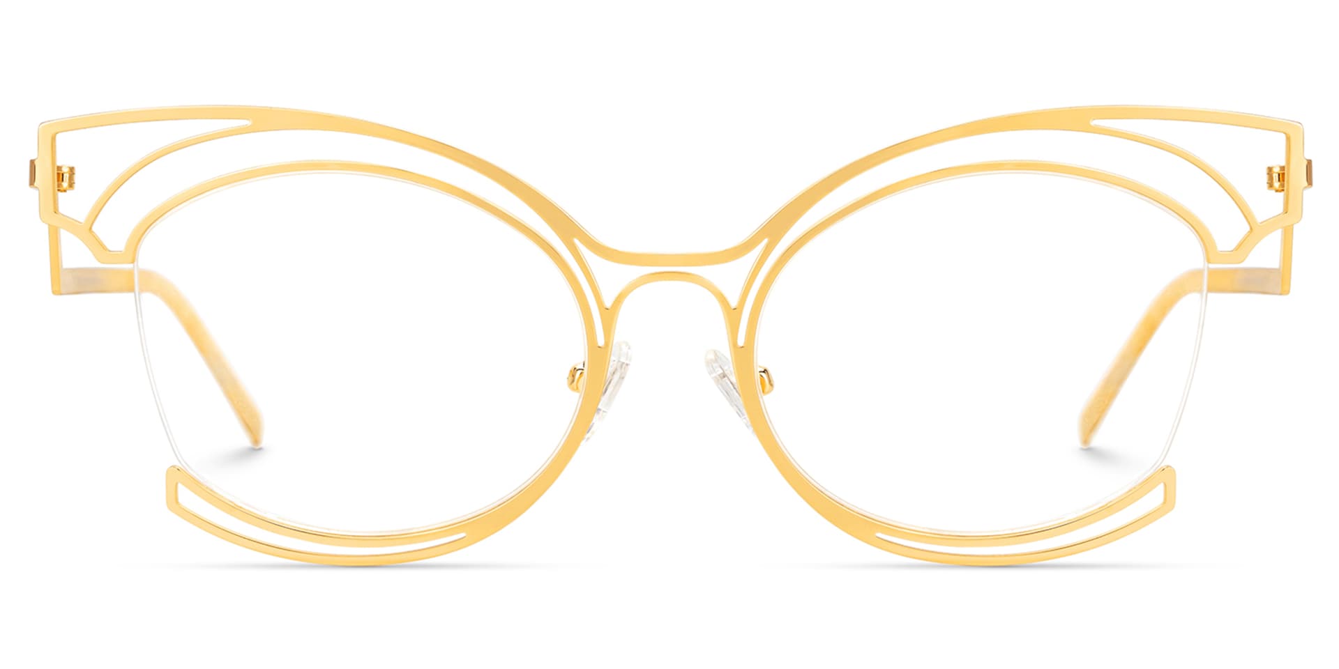 Semi-rim Murphy Glasses with gold for women -Zeelool Glasses0