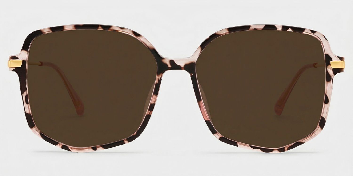 Payton Tr90 Tortoise Geometric Frame Sunglasses | ZEELOOL