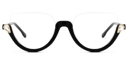 Felicia Cat Eye Black Glasses0