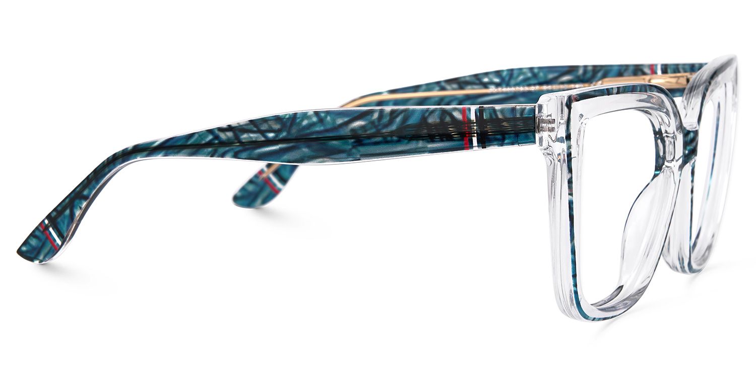 Mirta Green Square Glasses Online | Zeelool Optical2