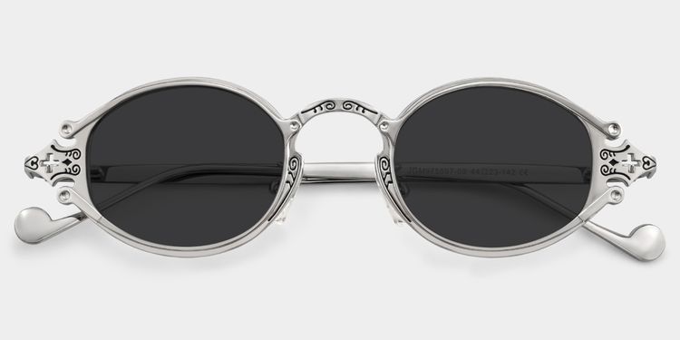 Serena Oval Silver Glasses